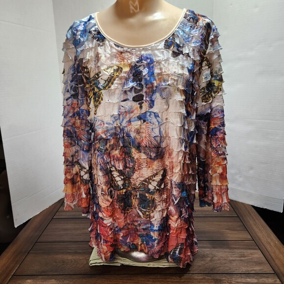Notations Multi Color 1/4 Sleeves Lg - Picture 1 of 4